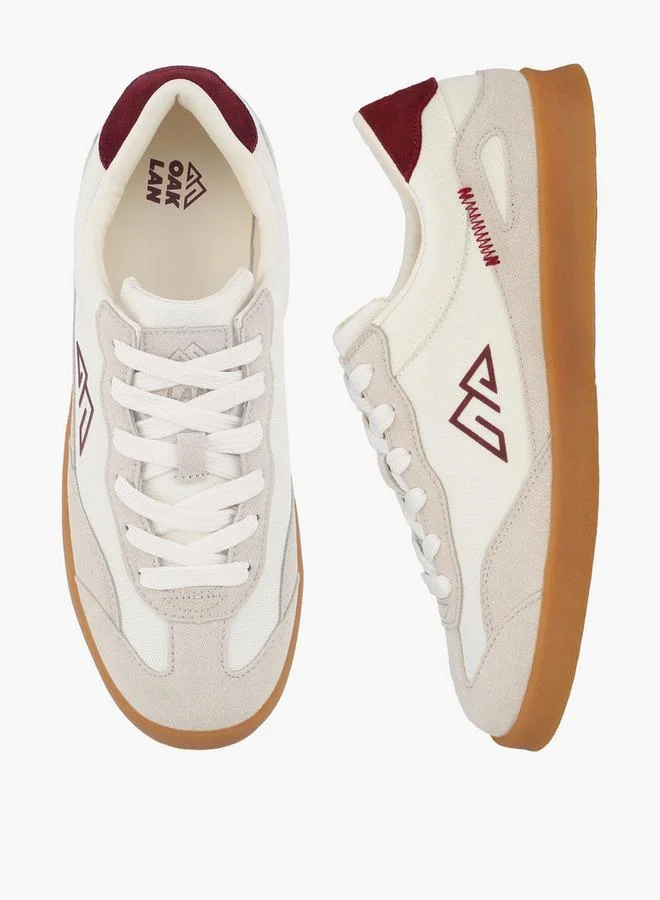 Panelled Lace-Up Ankle Sneakers