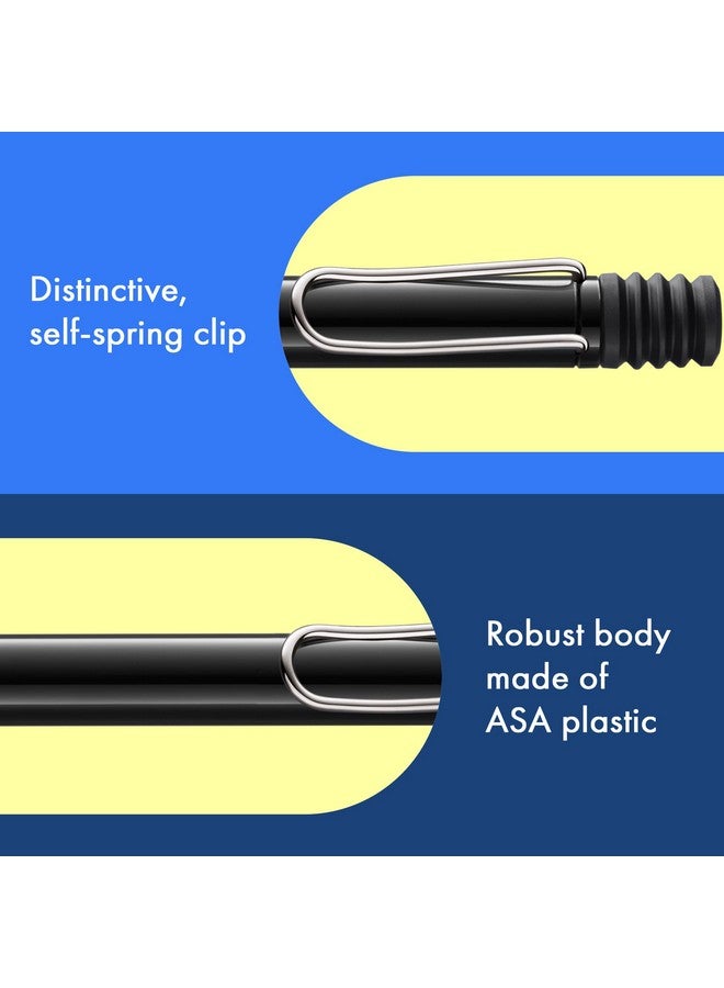 Lamy safari black - Ballpoint Pen with ergonomic grip & line width M - for pleasant long writing - made of robust ASA plastic - including large capacity refill M 16 in black - Image 5