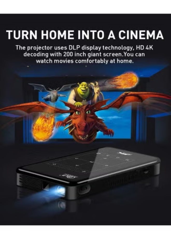 بوريغو BP09 4K Portable Mini Projector – Rechargeable Ultra HD LED Smart Android Projector with WiFi, Bluetooth & Keystone Correction for Home Cinema, Streaming, Office & Outdoor Movies - Image 3