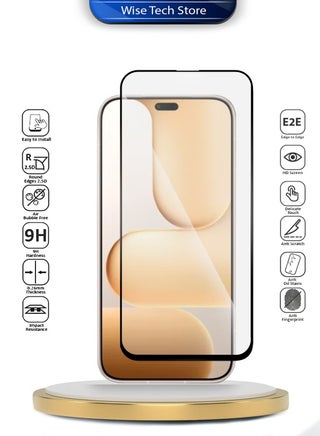 واقي شاشة زجاجي مقاوم للكسر بالكامل مع غراء كامل لهاتف Honor 600 Lite 5G 2026، سلسلة Premium E2E، عبوة 2 قطعة (MSGECN) - شفاف/أسود