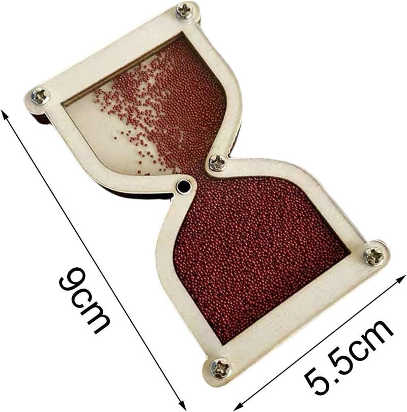 klarako Wooden Hourglass Toy Enlightenment DIY Accessories Baby Busy Board for Kids 3 4 5 6 7 8  Red - Image 2