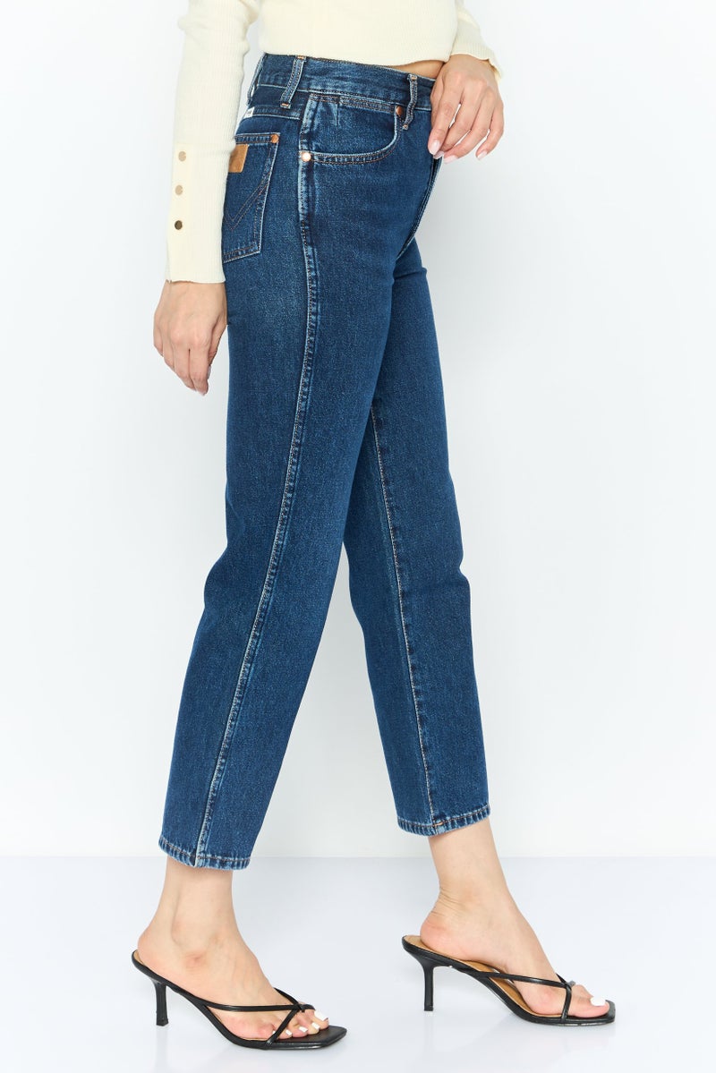 Wrangler Women Regular Fit Straight Leg Jeans, Blue - Image 3