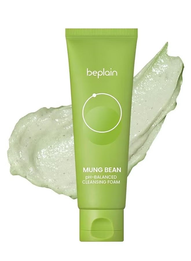 beplain Mung Bean PH Balanced Cleansing Foam 80ml, Gentle Scent Free Natural Cleanser, Face Wash for Acne prone, Dry, Oily Skin - Image 1