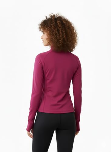 pump'd PUMPD Women's Jacket| Slim Fit|Thumb Hole Open Sleeve|With zipper|Perfect for workout|FUSCHIA|S - Image 3
