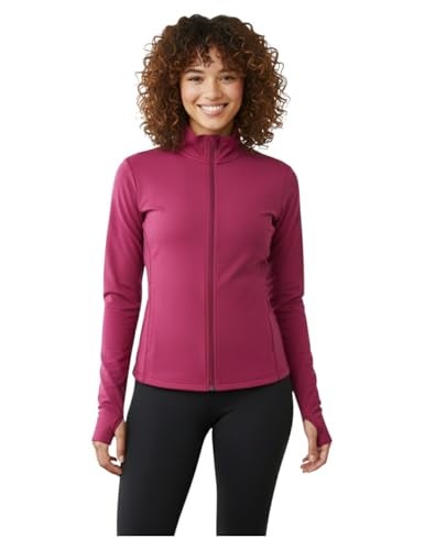 pump'd PUMPD Women's Jacket| Slim Fit|Thumb Hole Open Sleeve|With zipper|Perfect for workout|FUSCHIA|S - Image 1