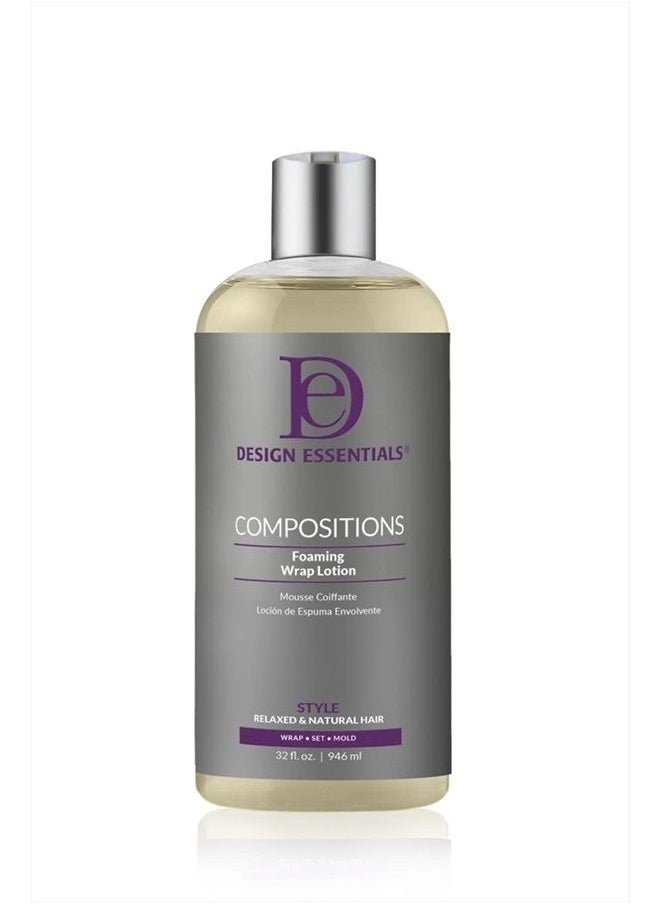 Design Essentials Compositions Foaming Wrap Lotion For Relaxed And Natural Hair, Refill, 32 Fl Oz 