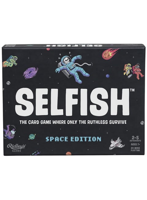 Ridley's Games: Selfish- Space Edition Card Game | Easy to Play Party Game for Groups | Ideal for 2-5 Players, Ages 7+ | Makes a Great Gift Idea | Don't Run Out of Oxygen - Only The Ruthless Survive!