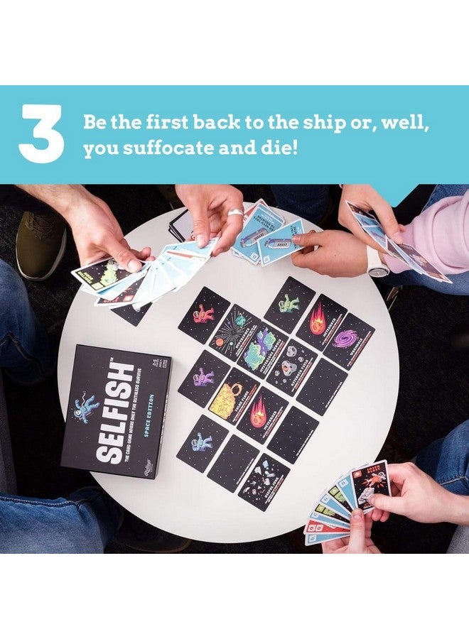 Ridley's Games: Selfish- Space Edition Card Game | Easy to Play Party Game for Groups | Ideal for 2-5 Players, Ages 7+ | Makes a Great Gift Idea | Don't Run Out of Oxygen - Only The Ruthless Survive!