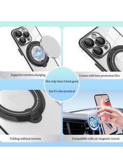 General Huawei P60/P60 Pro Case with Magnetic Stand Clear,P60/P60 Pro Phone Case Silicone Transparent Shockproof Luxury Protective Cover  - Image 4