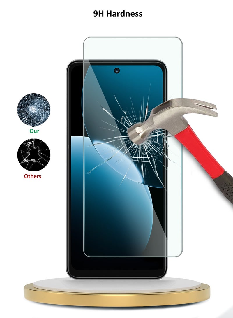 دبليو تيك واقي شاشة زجاجي مقسى من هاروي نوفا Y73 4G 2025 سلسلة وTech المتميزة بحواف منحنية 9H 2.5D (MSG9CN) - شفاف - Image 3