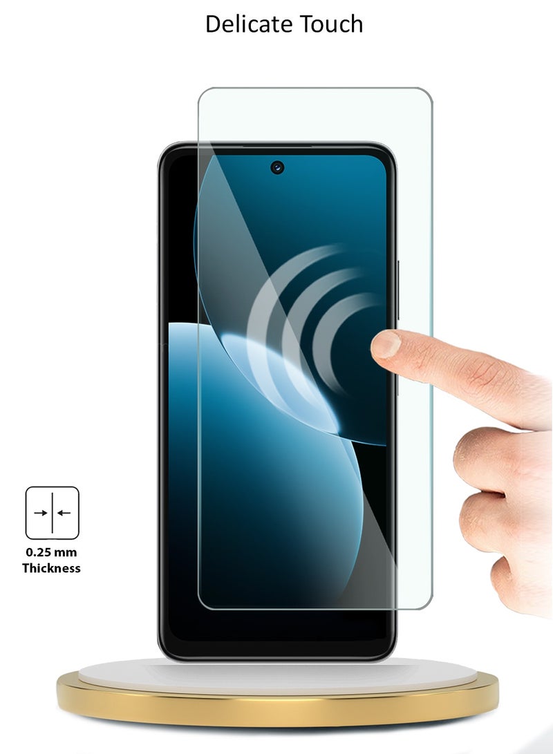 دبليو تيك واقي شاشة زجاجي مقسى من هاروي نوفا Y73 4G 2025 سلسلة وTech المتميزة بحواف منحنية 9H 2.5D (MSG9CN) - شفاف - Image 4