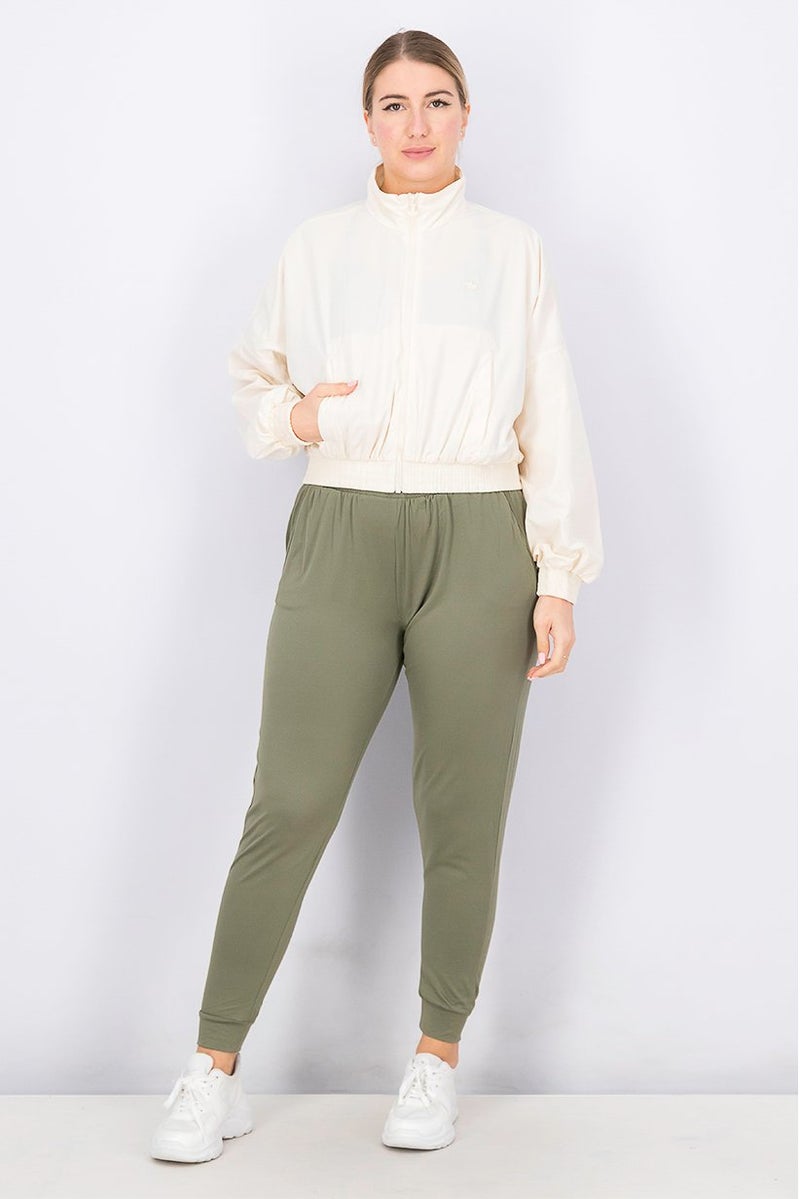 adidas Originals Women Sportswear Fit Brand Logo Training Jacket, Beige  - Image 2