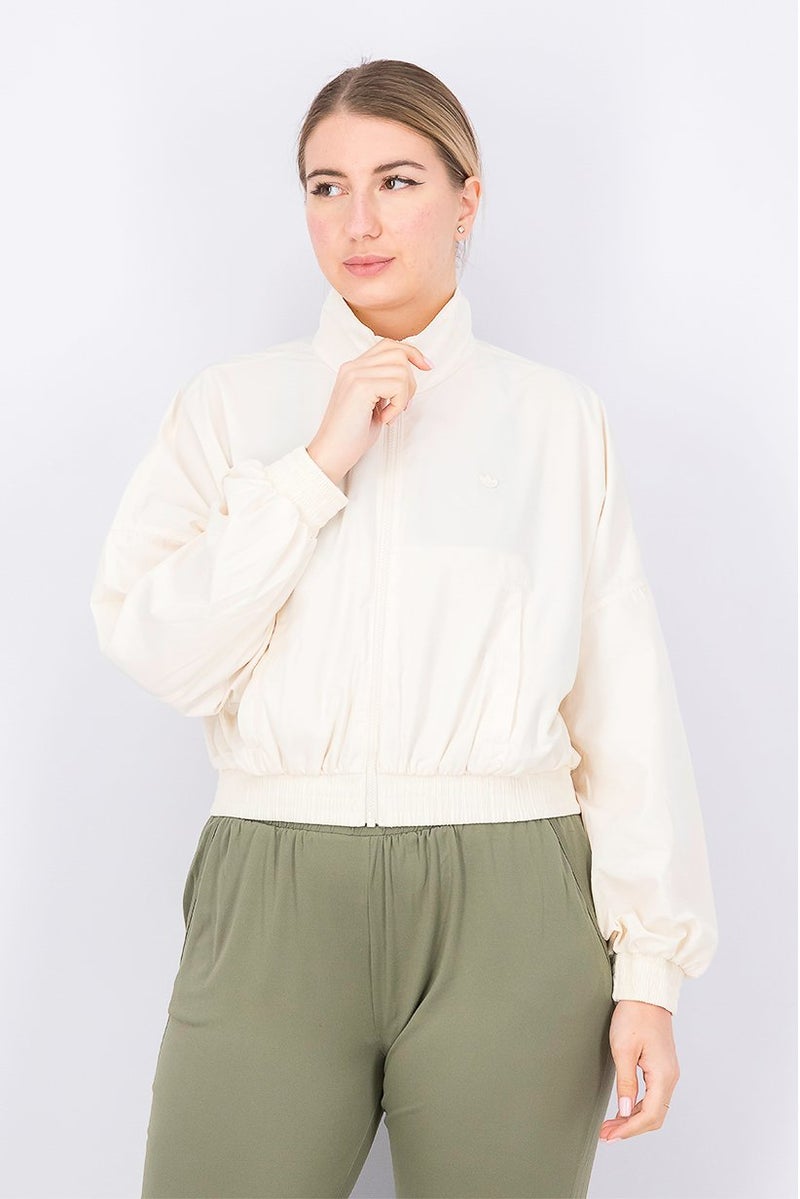 adidas Originals Women Sportswear Fit Brand Logo Training Jacket, Beige  - Image 1