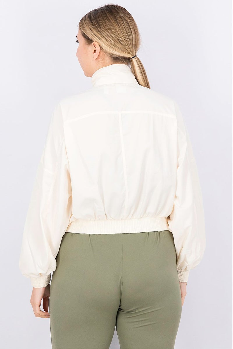 adidas Originals Women Sportswear Fit Brand Logo Training Jacket, Beige  - Image 4