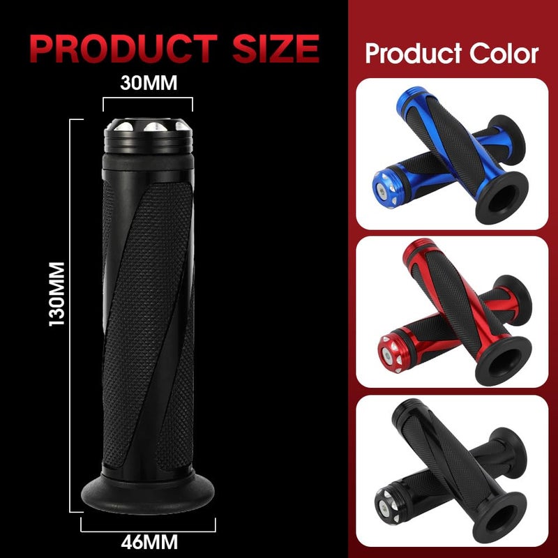 Wacece 7/8" 22mm ATV Handlebar Grips Non-Slip Universal for Foreman Recon Raptor Grizzly Warrior Rancher Fourtrax Blaster Prairie ATV 4 Wheeler Quards Blue - Image 5