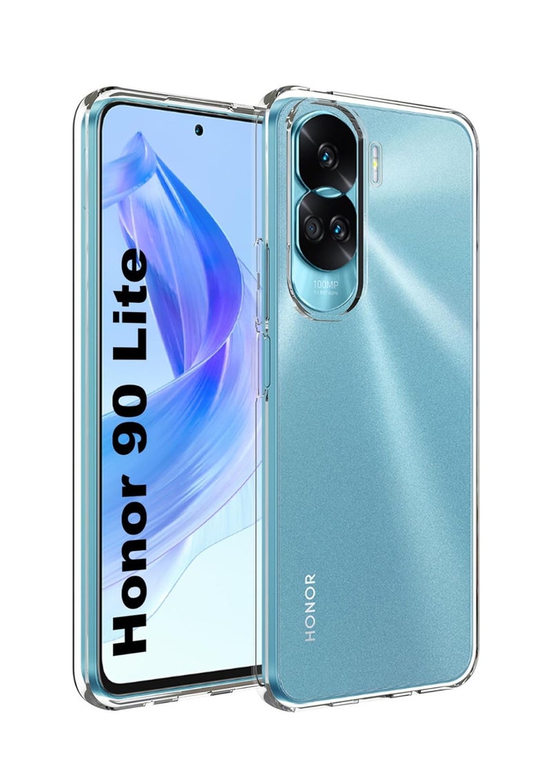Techie Honor 90 Lite TPU Soft Corner Ultra Slim Clear Case Shockproof Anti Fingerprint Transparent Protective Back Cover  - Image 1