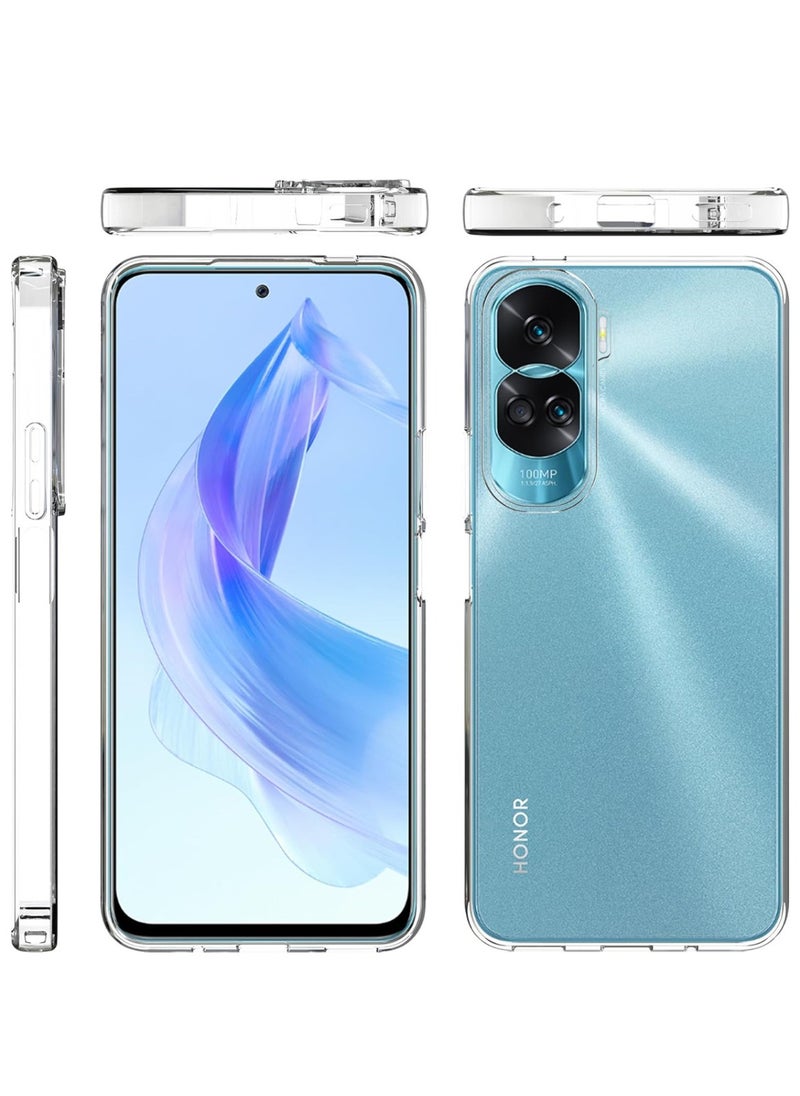 Techie Honor 90 Lite TPU Soft Corner Ultra Slim Clear Case Shockproof Anti Fingerprint Transparent Protective Back Cover  - Image 2