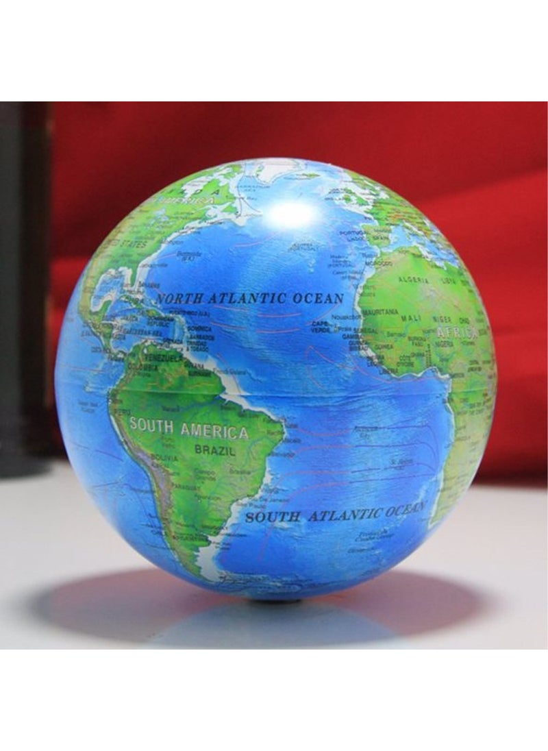 Keyfim Shop - Illuminated Rotating World Globe Decorative Office Gift Rotating Illuminated World Globe Blue - Image 1