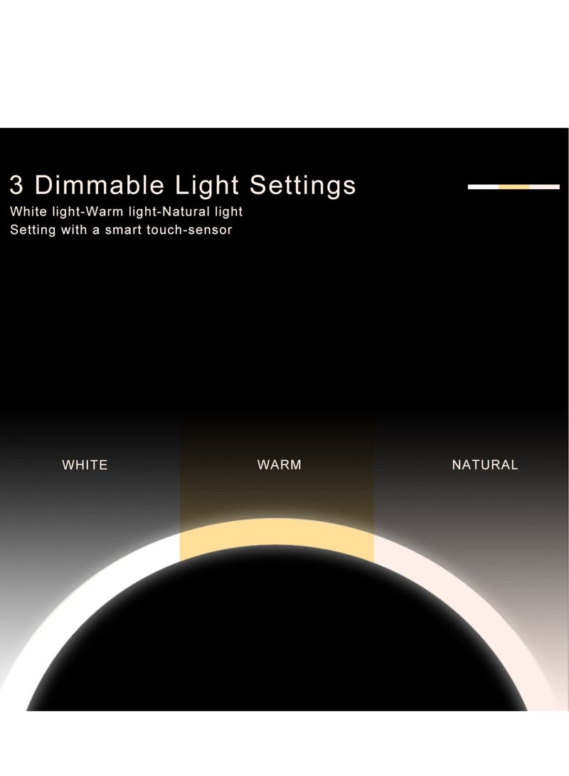 Excefore Magnifying Lighted Makeup Mirror, LED Vanity Mirror Rechargeable - Image 5