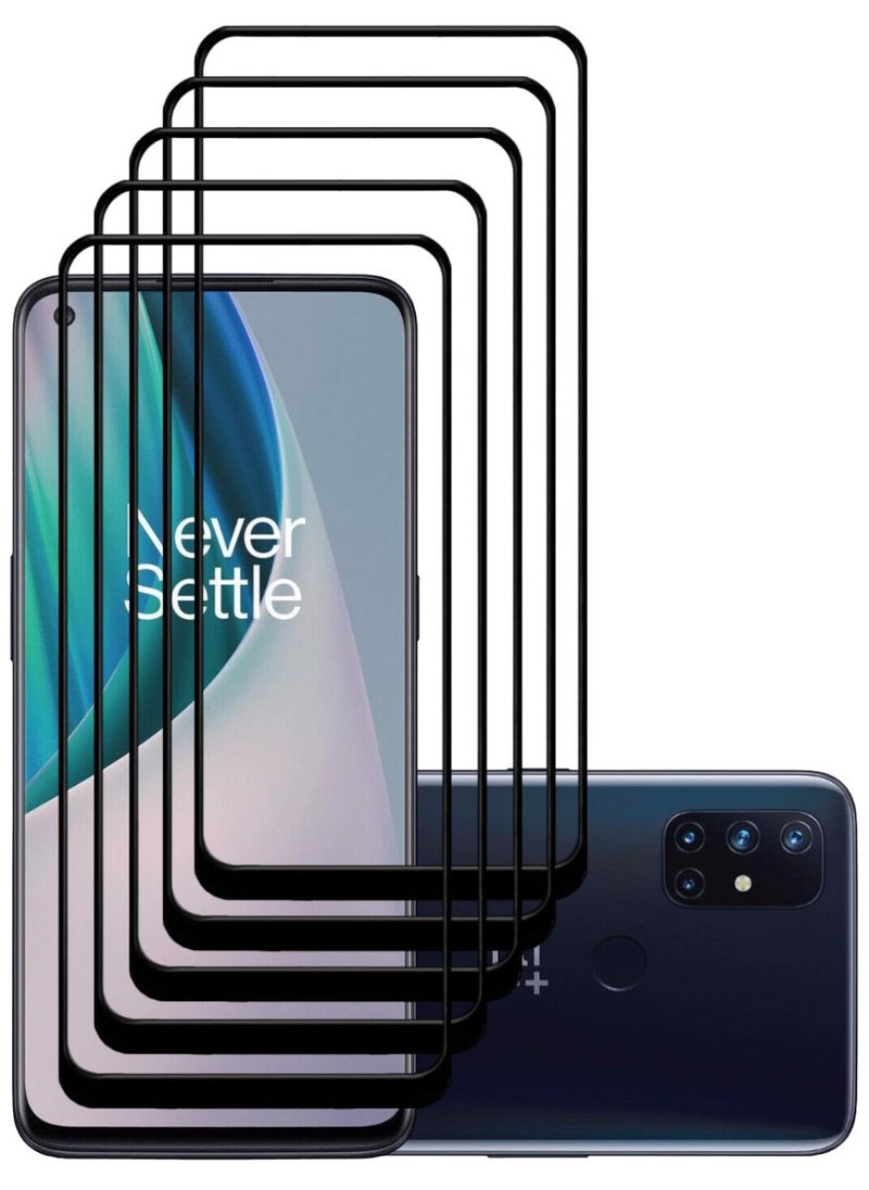 ACLIX 5 Pieces Antistatic ESD Dustproof Premium Quality High Definition Tempered Glass Screen Protector Designed For OnePlus Nord N10 5G - Image 1