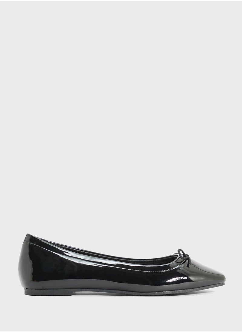 Savannah Collection Everyday Ballerina Flat With Bow  - Image 1