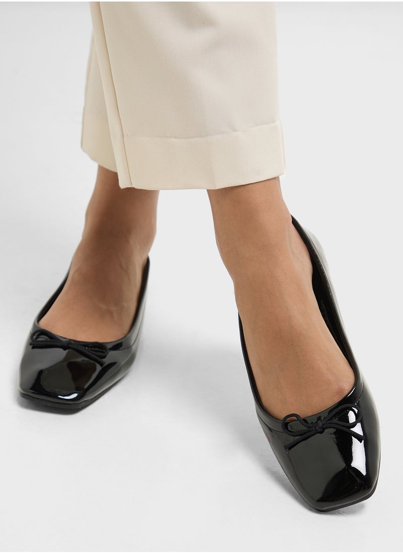 Savannah Collection Everyday Ballerina Flat With Bow  - Image 5