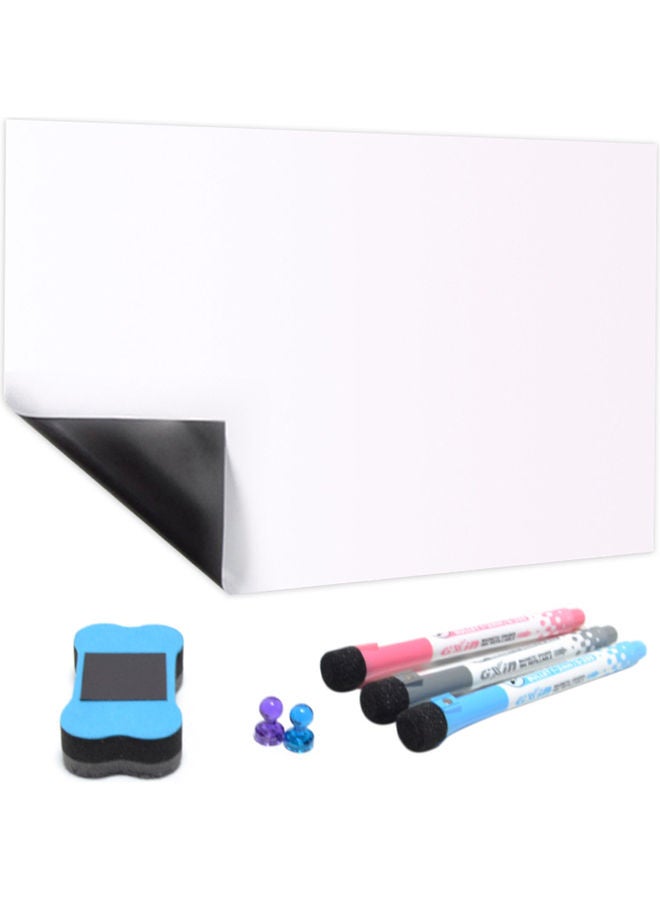 NIBEMINENT Adjustable Soft Magnetic Whiteboard Set White/Blue/Black - Image 1