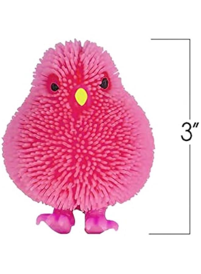 3 Inch Chicken Puffer Toys for Kids (Pack of 12) Chick Surprise Toys for Filling  Eggs,  Party Favors, Egg Hunt Supplies, Stress Relief Toys for Kids, Assorted Neon Colors - Image 3