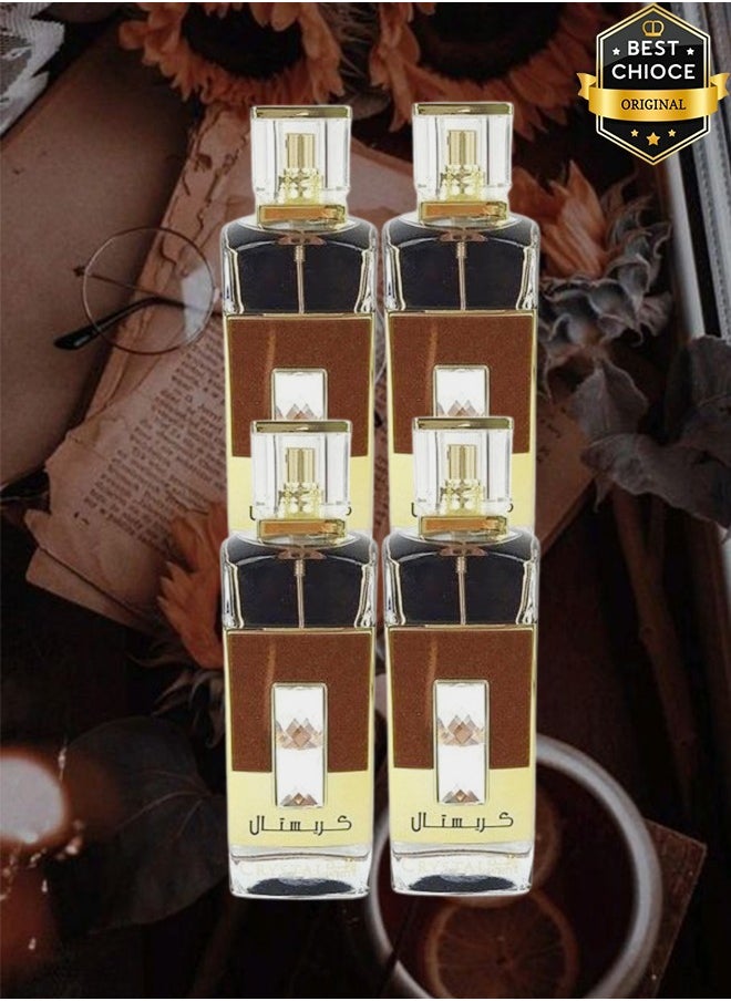 أرض الزعفران 4 قطع عطر كريستال وايت 100 مل  - Image 1