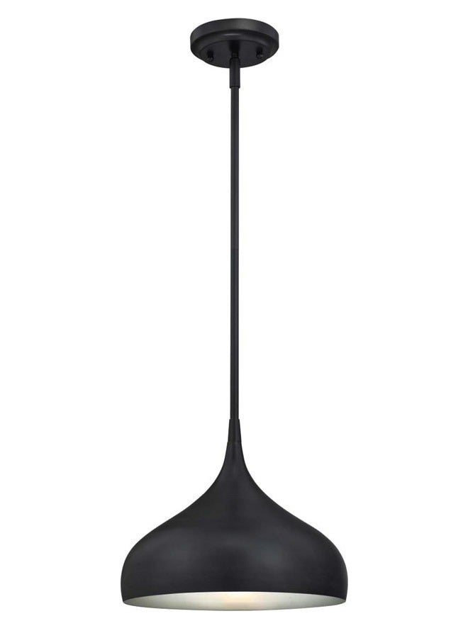 ALNAJM Lighting Modern Indoor Single Changeable Pendant Light Black with 12 Watt Bulb 