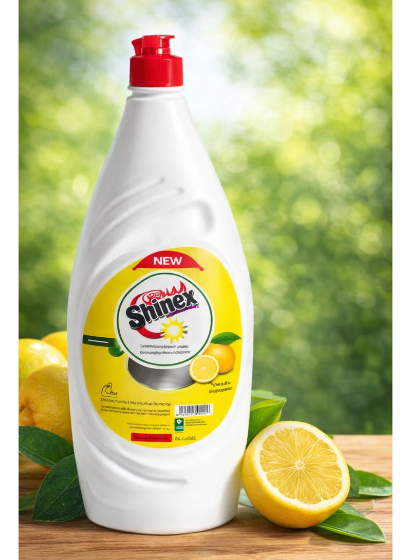 Shinex Lemon Dishwashing Liquid – Powerful Grease Remover with Fresh Citrus Scent – Concentrated Formula for Sparkling Clean Dishes – Gentle on Hands and Tough on Stains - Image 1