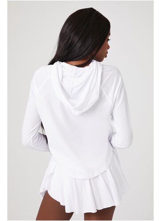 FOREVER 21 - Active Raglan Hooded Top - Image 1