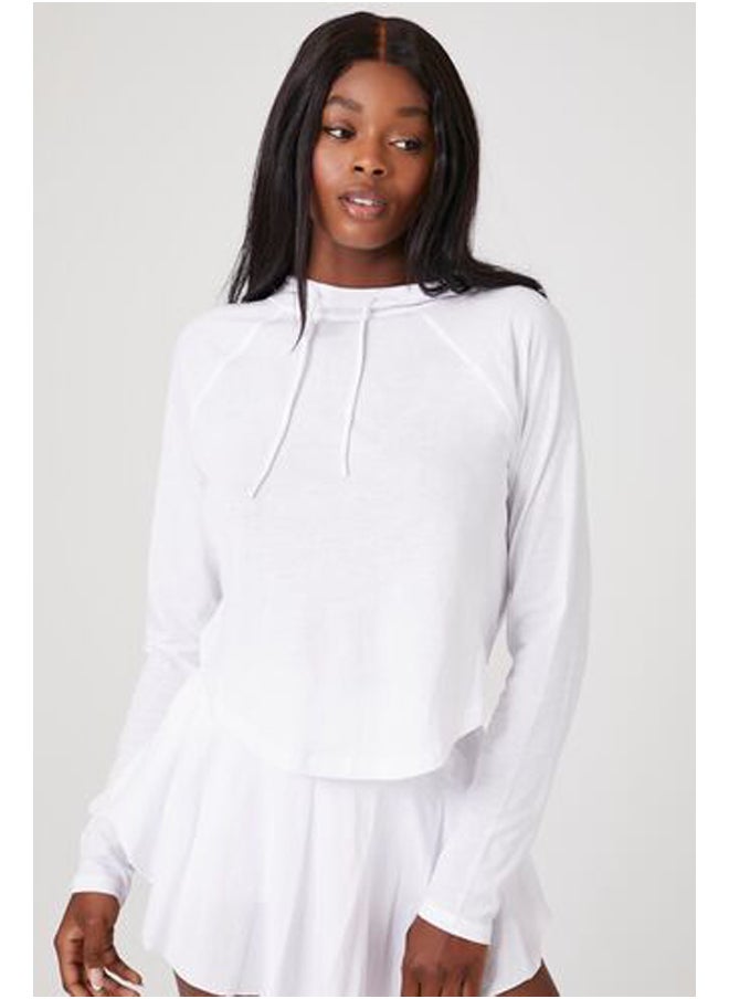 FOREVER 21 - Active Raglan Hooded Top - Image 1