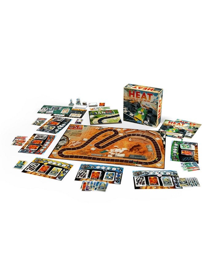 Days of Wonder HEAT: لعبة لوحية دواسة على المعدن - سباق سيارات مكثف ولعبة استراتيجية، لعبة عائلية ممتعة للأطفال والبالغين، للأعمار 10 سنوات فما فوق، 1-4 لاعبين، مدة اللعب 60 دقيقة، من إنتاج Days of Wonder - Image 2