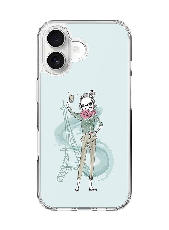Stylizedd Classic Clear MagSafe Case for iPhone 17 , Hybrid Soft Case Flexible Edges Anti Drop TPU PC Gel Thin Transparent Cover [ Designed for iPhone 17 ] - Selfie by Eiffel