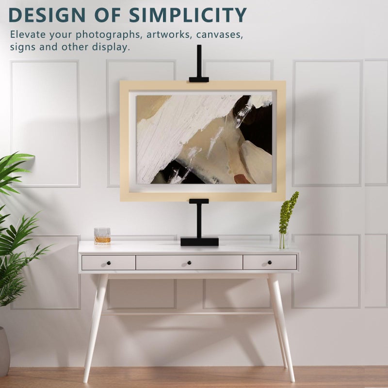 Cathyeen Tabletop Picture Frame Stand, Adjustable for Frames Up to 29" H, Frame Holder Stand Table Easels for Display, Metal Standing Easel Display Stand for Picture Frames, Artwork, Canvas (Black) - Image 4
