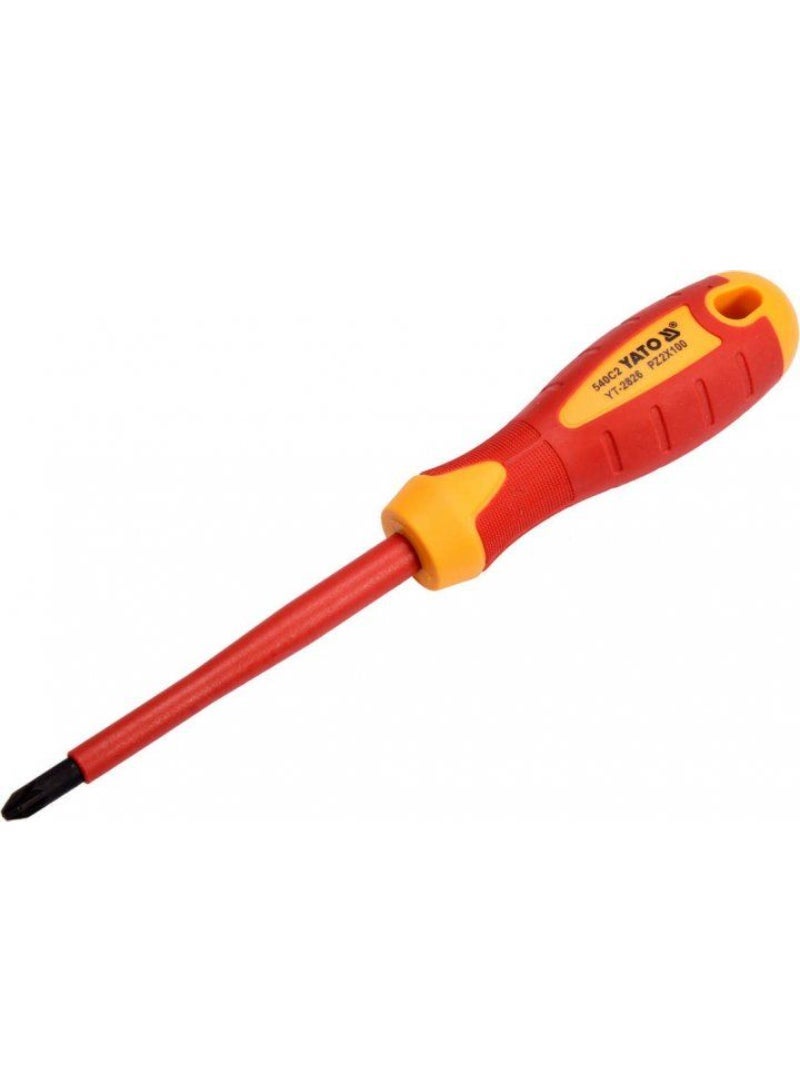 YATO Insulated Combidrive Screwdriver PZ2x100mm VDE-1000V YT-2826