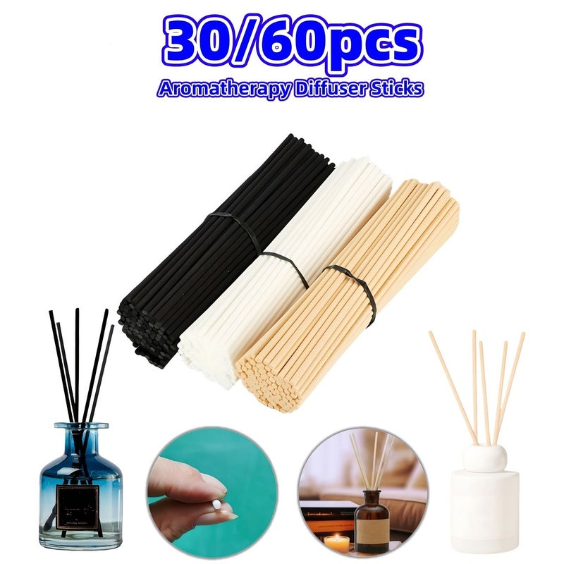 Black 60pcs Aroma Relax Diffuser Sticks Compatible With Essential Oil Diffusers - Image 1