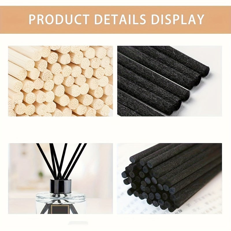 Black 60pcs Aroma Relax Diffuser Sticks Compatible With Essential Oil Diffusers - Image 2