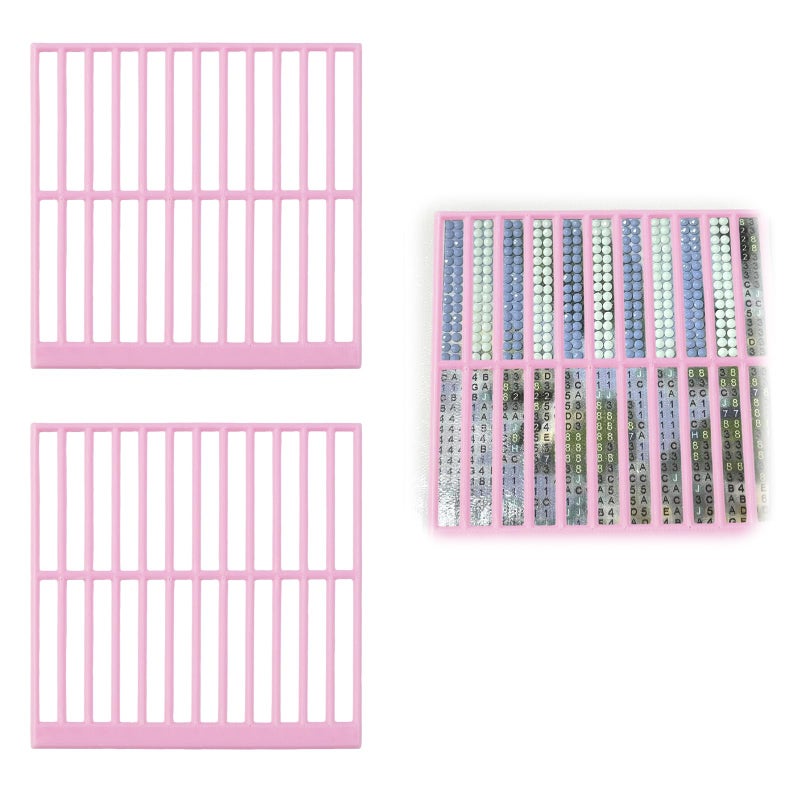 loghohu 2 PCS Diamond Painting Ruler Diamond Accessories DIY Diamond Painting Alignment Tools for Full or Partial Diamonds Painting Guide Gift for Beginners or Professionals - Image 1