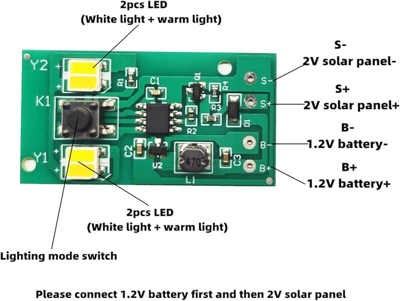 Solar Light Control Panel PCB Board 2 Set For Garden Lawn Ground Lights - Image 5