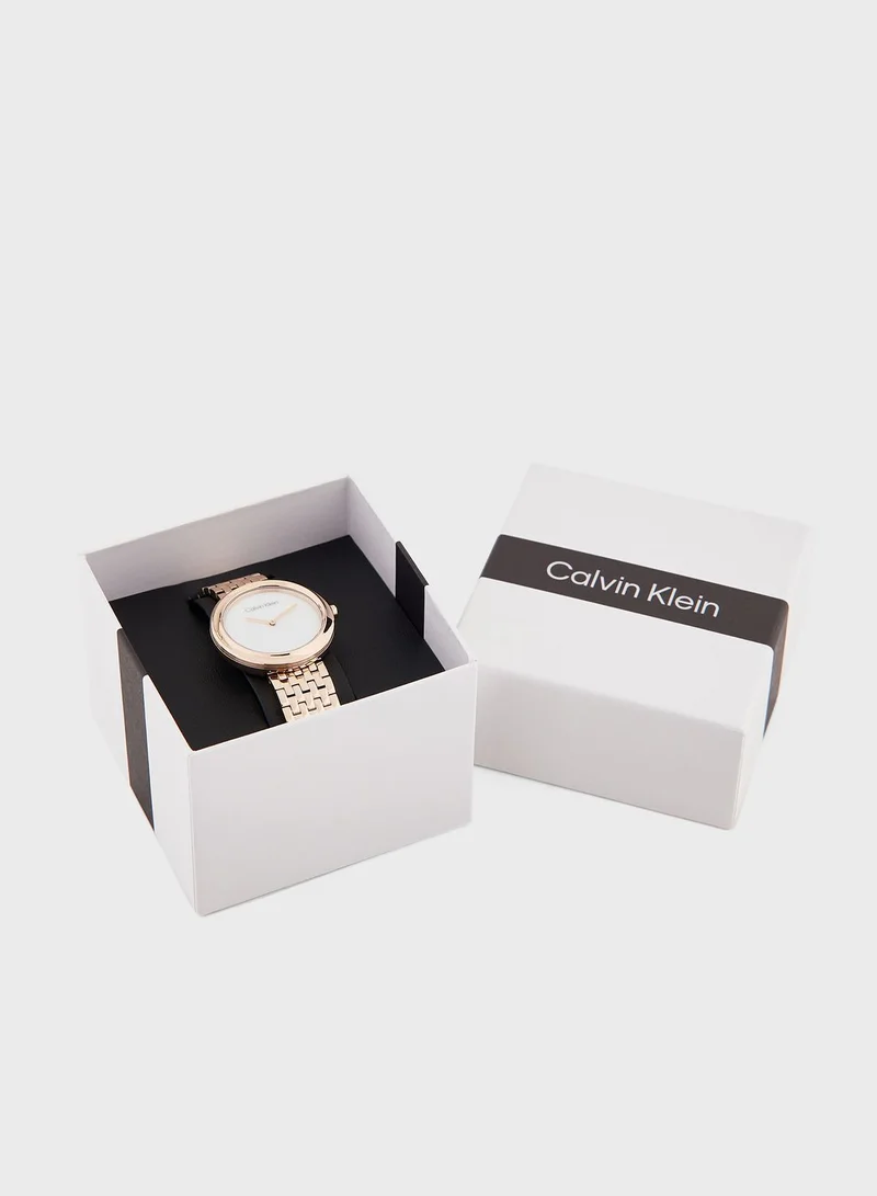 CALVIN KLEIN Twisted Bezel Analog Watch