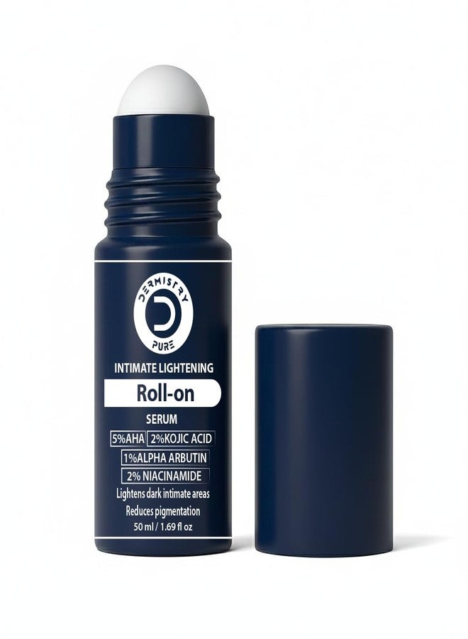 Dermistry Intimate Lightening Brightening Roll On Serum for Private Parts Bikini Area Inner Thighs Men Women Targets Dark Spots Pigmentation Reduces Itching Dryness Bad Odor 50ml - Image 1
