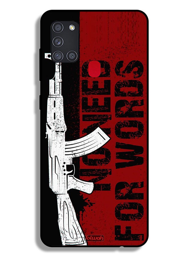 Tolwak Samsung Galaxy A21s Protective Case Cover No Need For Words - Image 1