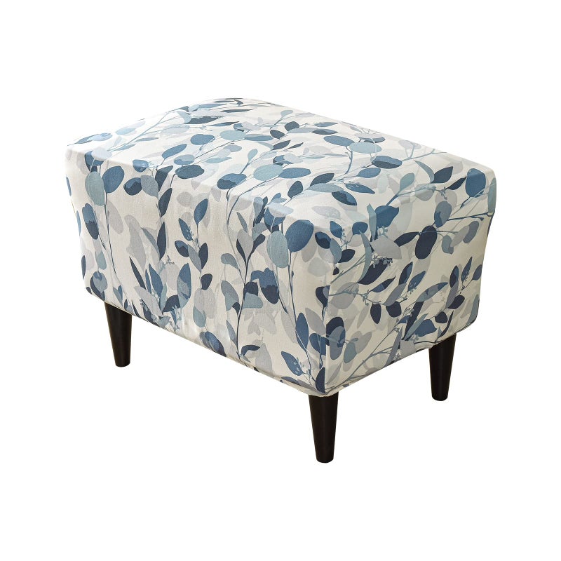 KRFOONN Ottoman Slipcovers Stretch Rectangle Footrest Stool Covers Printed Ottoman Cover for Foot Stool Furniture Protector with Non Slip Elastic Bottom(04, X-Large) - Image 1