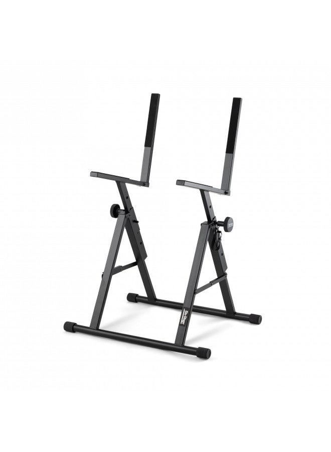 OnStage On-Stage RS7000 Tilt-Back Amp Stand (Setup for Guitar Combo Amplifiers and Speakers, 150 lb Capacity, Adjustable Height, Nonslip Rubber Arms and Feet, Portable, Folding, Steel, Black) - Image 1