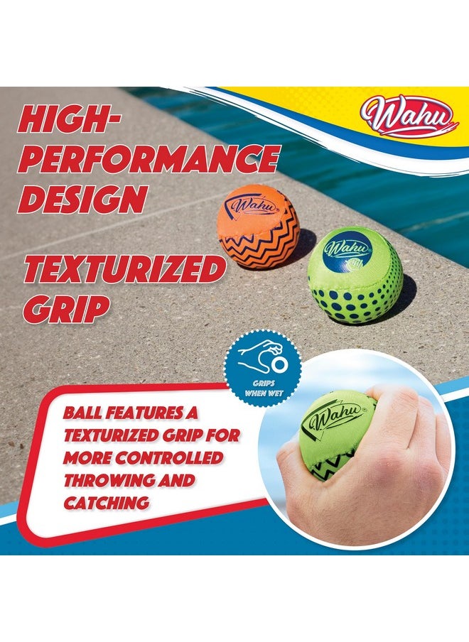 Goliath Wahu Super Grip 100% Waterproof Skimball Set, Pack of 2 Water Skipping Balls for Pool and Beach, Skips Over 150' on Water, Green/Orange  - Image 5