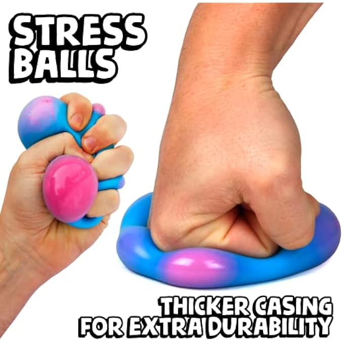 BUNMO Stress Balls 3pk | Sensory Squishy Stress Ball | Calming Fidget for Kids | Textured Stress Balls for Kids | Addictive Kids Fidget Toys | Stimulating Squishy Balls for Kids | Smooth - Image 5