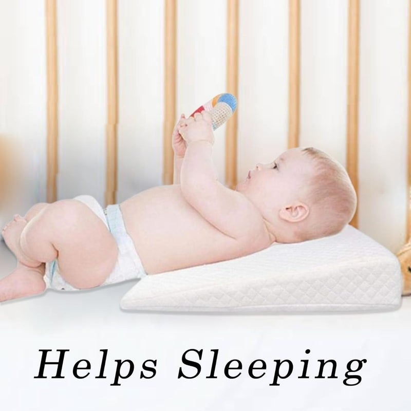 Gonice Baby Wedge Pillow,Soft Round Crib Wedge Pillow With Washable Cover,Feeding Pillows for Reflux Baby Sleep - Image 3