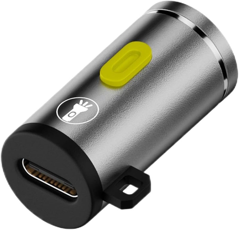 Silver Rechargeable LED Flashlight High Lumens Waterproof Pen Light for Camping Outdoor - Image 1